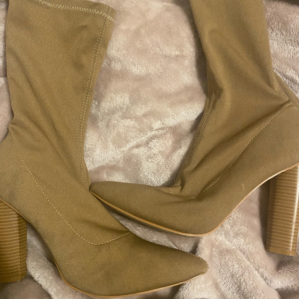 Taupe sock boots